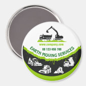 Magneet voor klusjesman EN AARDE BEWEGENDE VRACHTW (Voorkant / Achterkant)