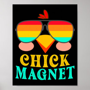 Magneet voor kuikens Cute Paaseieren jagen lente u Poster