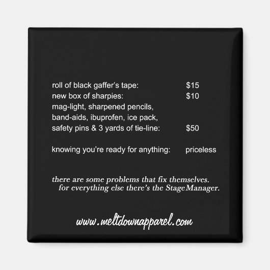 Magneet voor Stage Manager (zwart) (Voorkant)