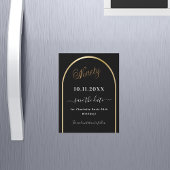 Magneet voor uitnodiging 90ste verjaardag in zwart