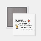 Magneet voor Wijn- en Bierliefhebbers, met humor (Voorkant / Achterkant)