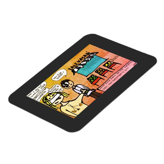 Magneet Vrouwe Justitia doet geen boodschappen (Linkerzijde)