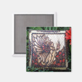 Magneet: Vuurfee Henna op Hout Magneet (Voorkant / Achterkant)