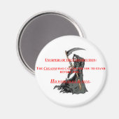 Magneet w / Usupers Pas op / Grim Reaper (Voorkant / Achterkant)