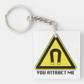Magneet Waarschuwingsbord Je Trekt Me Aan Sleutelhanger (Voorkant)