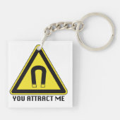 Magneet Waarschuwingsbord Je Trekt Me Aan Sleutelhanger (Achterkant)