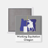 Magneet: Werkende Equitation Oregon Magneet (Voorkant / Achterkant)