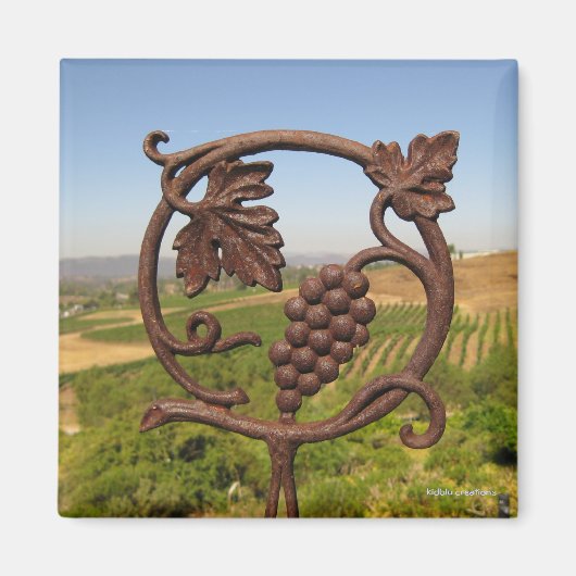 Magneet - Wijn land tuin (Voorkant)