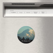 Magneet: Winter Mt. Rainier Magneet (Insitu (Vaatwasser))