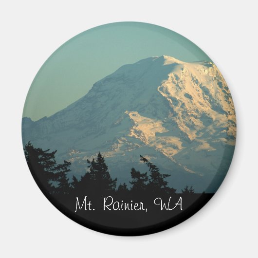Magneet: Winter Mt. Rainier Magneet (Voorkant)