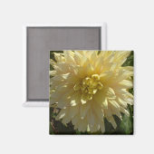 magneet "Yellow Dahlia" van kunstenaar Jan Turner (Voorkant / Achterkant)