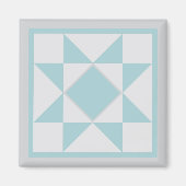 Magneet - Zaagtand Star Quilt Block (lt. blauw/gri (Voorkant)