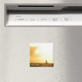 Magneet: Zonsondergang herinneringen (vierkant) Magneet (Insitu (Vaatwasser))