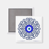 Magneetblauw boze oog magneet (Voorkant / Achterkant)