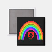 Magneethart onder regenboog magneet (Voorkant / Achterkant)