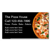 Magneetjes voor pizzabezorgingsbedrijven magnetisch visitekaartje (Voorkant)