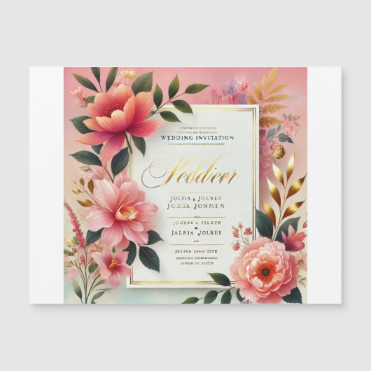 Magneetkaart, aangepaste magneet, dunne magneet, p magnetische uitnodiging (Voorkant)