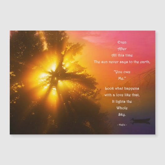 Magneetkaart met Hafiz - Even after all this time (Voorkant)