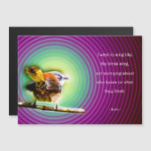 Magneetkaart met Rumi - Sing like the birds (Voorkant / Achterkant)