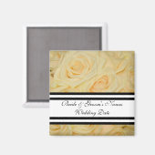 Magneetsjabloon voor gele roos bruiloft cadeau magneet (Voorkant / Achterkant)
