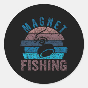 Magneetvismagneten Visser Visserman  Ronde Sticker