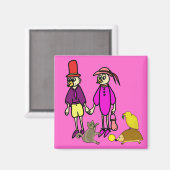 Magneetvogels cartoon magneet (Voorkant / Achterkant)