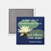 Magneetwaterlelie w/Inspirerend citaat Magneet (Voorkant / Achterkant)