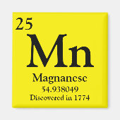 Magnese Periodieke Tabel Magneet (Voorkant)