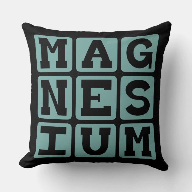 Magnesium, Chemisch Element Kussen (Voorkant)