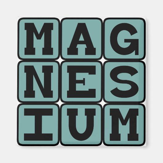 Magnesium, Chemisch Element Magneet (Voorkant)