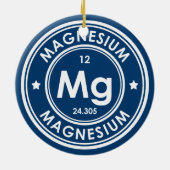 Magnesium Element Blauw Keramiek Ornament (Achterkant)