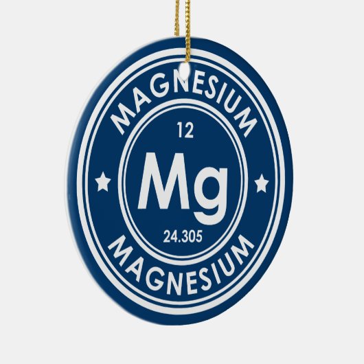 Magnesium Element Blue keramisch sieraad Keramisch Ornament (Rechts)