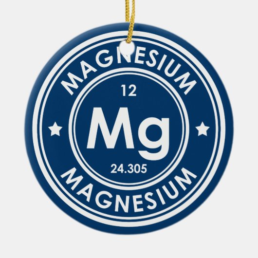 Magnesium Element Blue keramisch sieraad Keramisch Ornament (Voorkant)