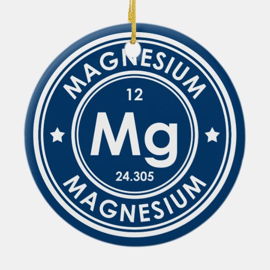 Magnesium Element Blue keramisch sieraad Keramisch Ornament (Achterkant)