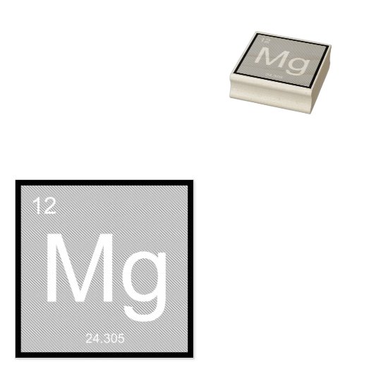 Magnesium (Mg) Element Stamp Pad Rubberstempel (Gestempeld)