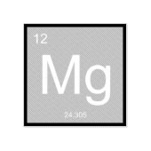 Magnesium (Mg) Element Stamp Pad Rubberstempel (Afrduk)
