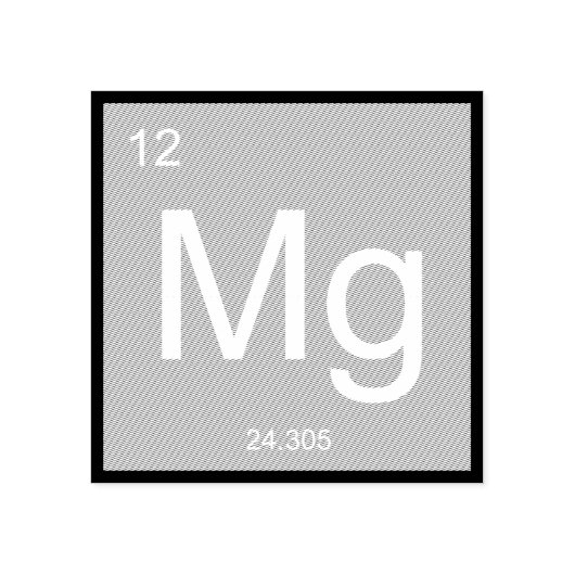 Magnesium (Mg) Element Stamp Pad Rubberstempel (Afrduk)