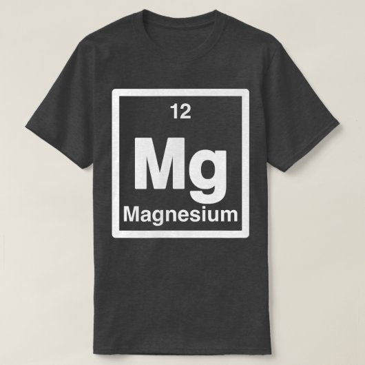 Magnesium - Mg - Periodic Table of Elements - Scie T-shirt (Design voorkant)