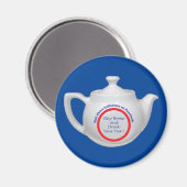 Magnet 2 1/2-inch — Blijf thuis in theepot (Voorkant / Achterkant)