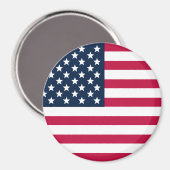 Magnet American Flag Round (Voorkant / Achterkant)