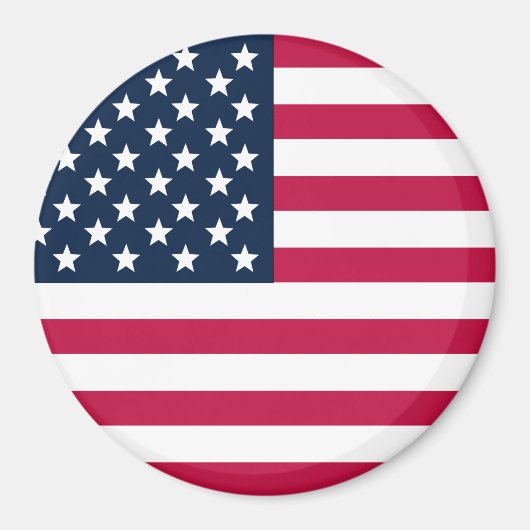 Magnet American Flag Round (Voorkant)