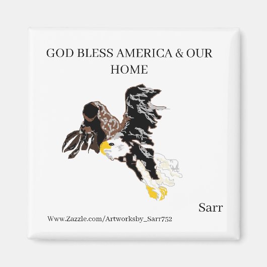 Magnet : AMERIKAANSE BALD ELLE (Voorkant)