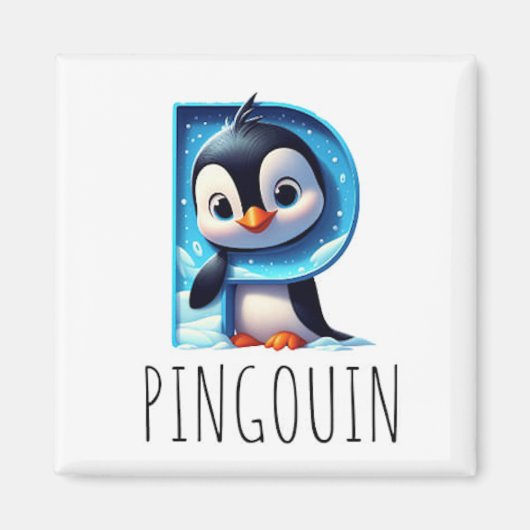 Magnet Animaux Rigolos Lettre P (Voorkant)