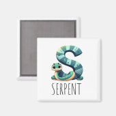 Magnet Animaux Rigolos Lettre S (Voorkant / Achterkant)