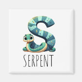 Magnet Animaux Rigolos Lettre S (Voorkant)