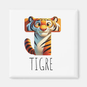 Magnet Animaux Rigolos Lettre T (Voorkant)