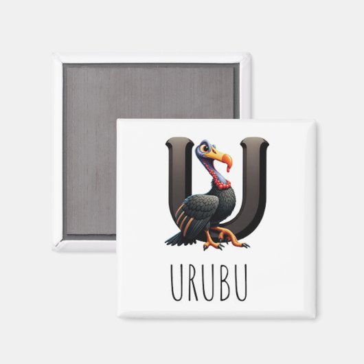 Magnet Animaux Rigolos Lettre U (Voorkant / Achterkant)