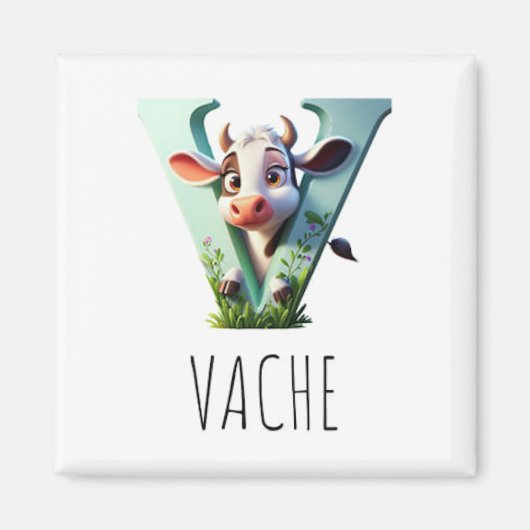 Magnet Animaux Rigolos Lettre V (Voorkant)