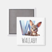 Magnet Animaux Rigolos Lettre W (Voorkant / Achterkant)