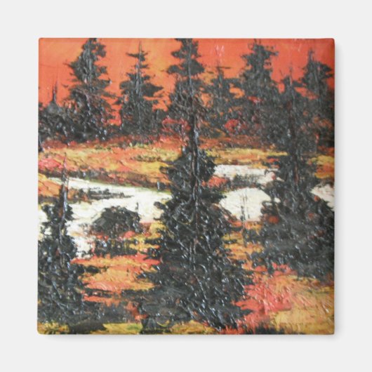 Magnet Ann Hayes Schilderend Boom Schrapping (Voorkant)